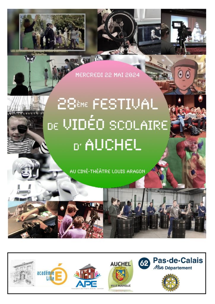 Affiche de la 28ème édition du festival de vidéo scolaire d'Auchel