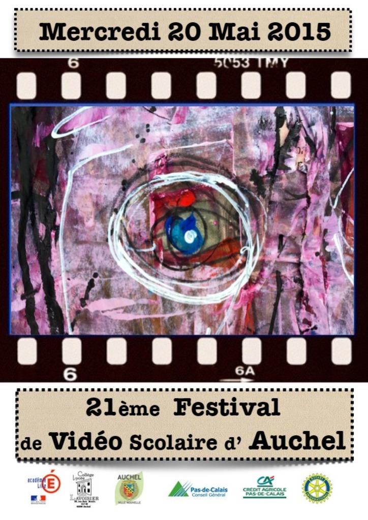 Affiche de la 21ème édition du festival de vidéo scolaire d'Auchel