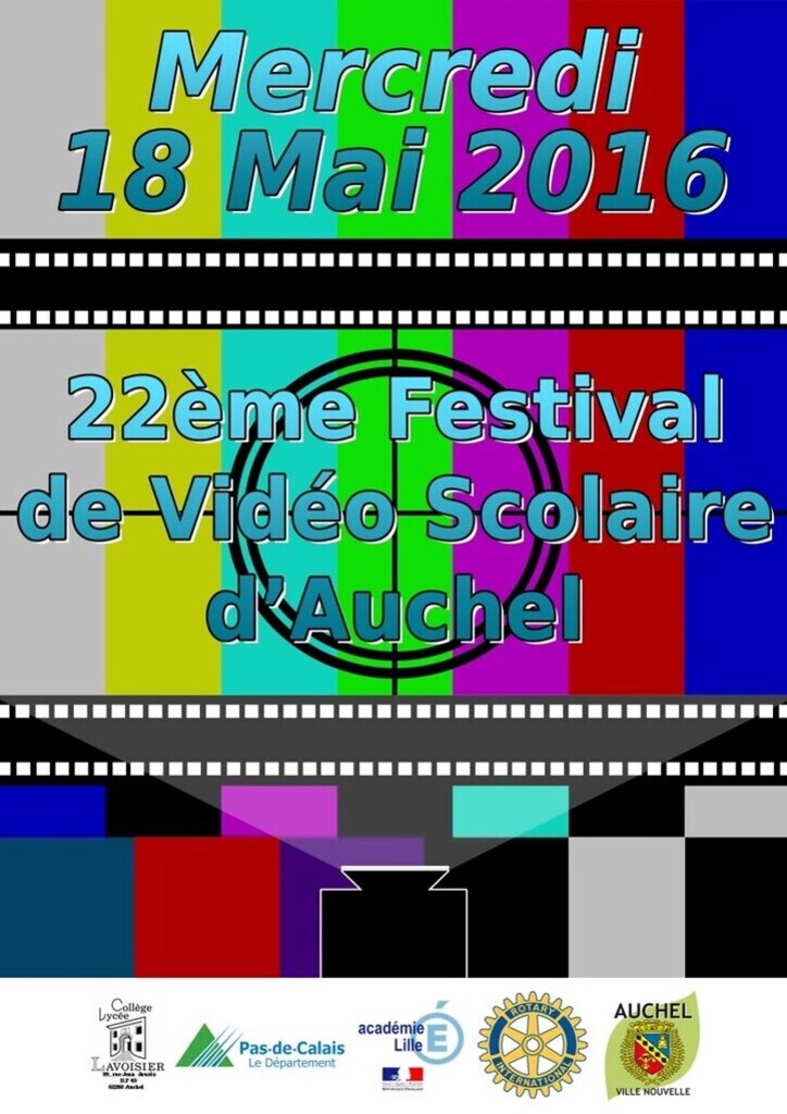 Affiche de la 22ème édition du festival de vidéo scolaire d'Auchel