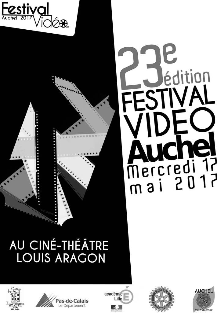 Affiche de la 23ème édition du festival de vidéo scolaire d'Auchel