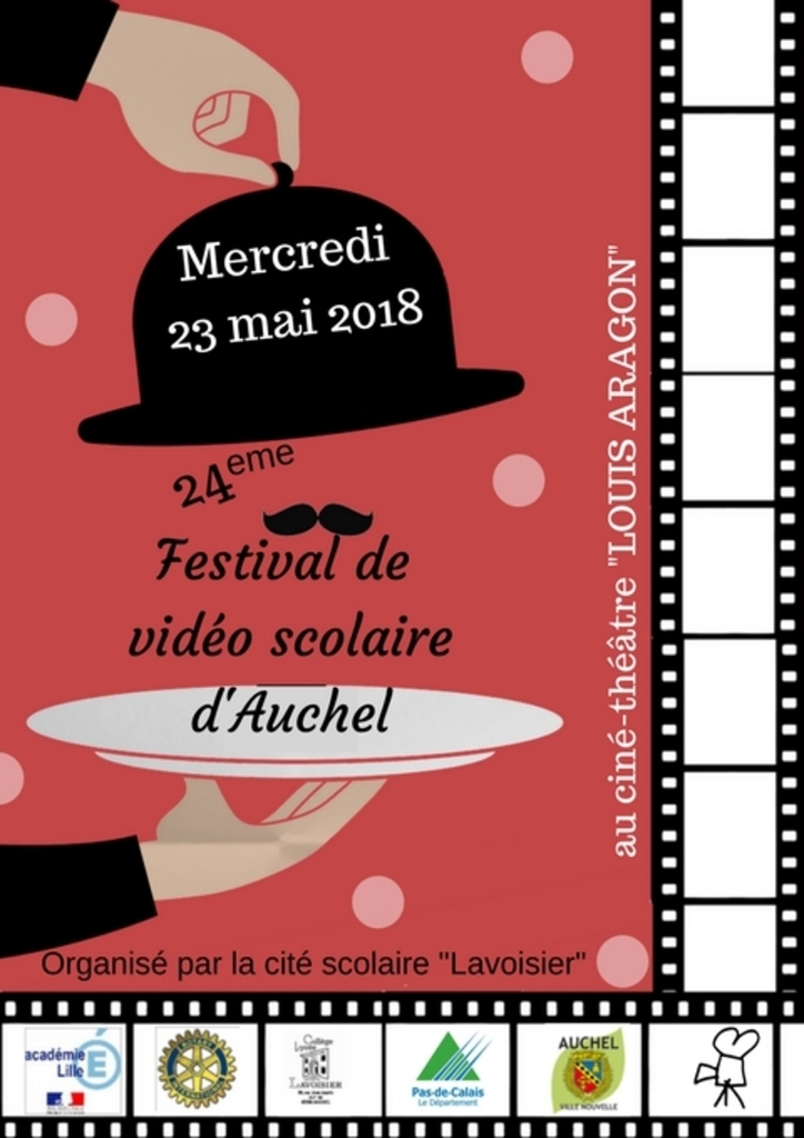 Affiche de la 24ème édition du festival de vidéo scolaire d'Auchel